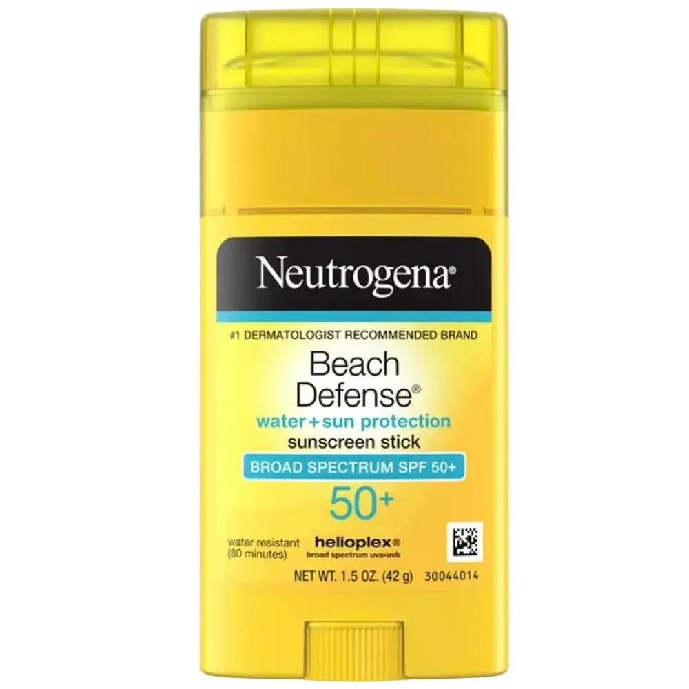 Neutrogena Beach Defense Sunscreen Stick SPF 50+ for face and body water-resistant sun protection