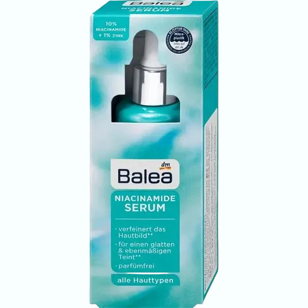 Balea Niacinamide Serum for brightening and pore minimizing with 5% niacinamide