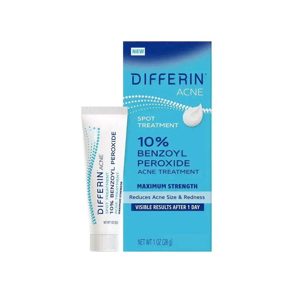 Differin Acne Spot Treatment with 10% Benzoyl Peroxide for acne and blemish control