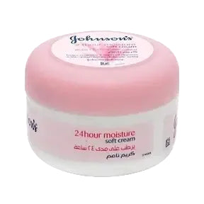 Johnson's Baby 24 Hour Moisture Soft Cream with shea butter for 24-hour hydration and soft skin