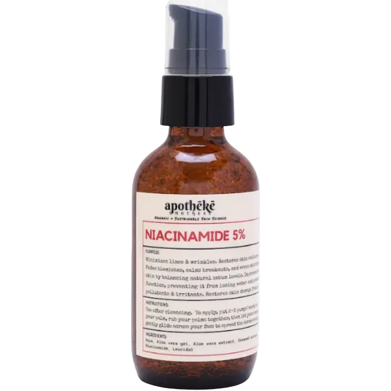 Apotheke 5% Niacinamide serum for sensitive skin brightening and pore reduction