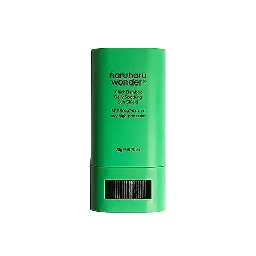Haruharu Wonder Black Bamboo Daily Soothing Sun Shield SPF50+ stick sunscreen for sensitive skin protection