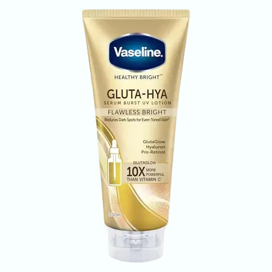 Vaseline Gluta-Hya Serum Burst UV Lotion for brightening and sun protection