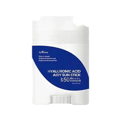 Isntree Hyaluronic Acid Airy Sun Stick SPF50+ PA++++ portable sunscreen for hydration and UV protection