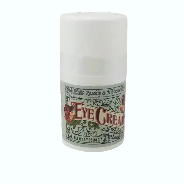 LilyAna Naturals Eye Cream Moisturizer with rosehip and hibiscus for dark circles, puffiness and wrinkles
