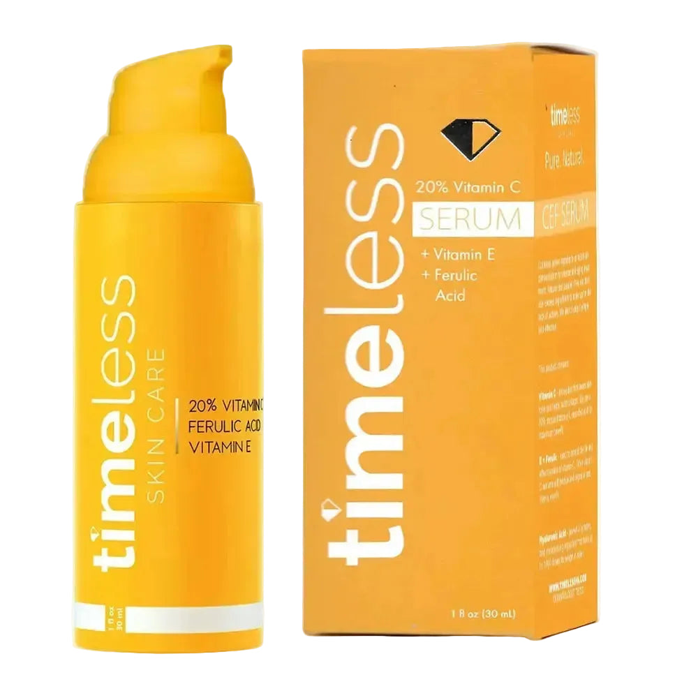 Timeless Skin Care 20% Vitamin C + E Ferulic Acid Serum for brightening and anti-aging