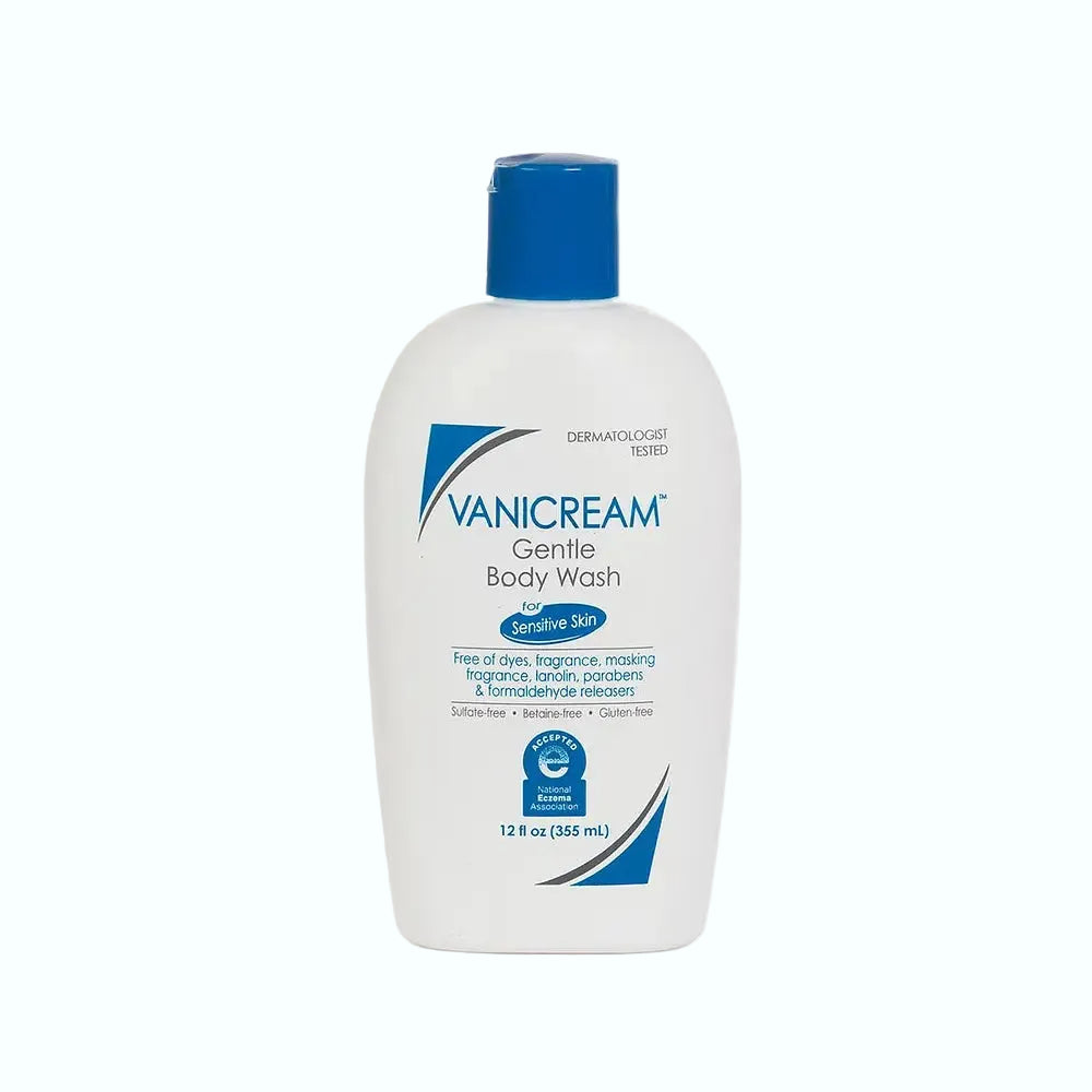 Vanicream Gentle Body Wash for sensitive skin, fragrance-free and hypoallergenic formula