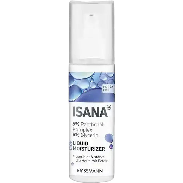 ISANA 120H Liquid Moisturizer for all skin types with niacinamide, hyaluronic acid and panthenol