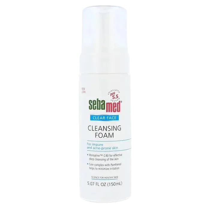 Sebamed Clear Face Cleansing Foam pH 5.5 gentle cleanser for acne-prone and oily skin