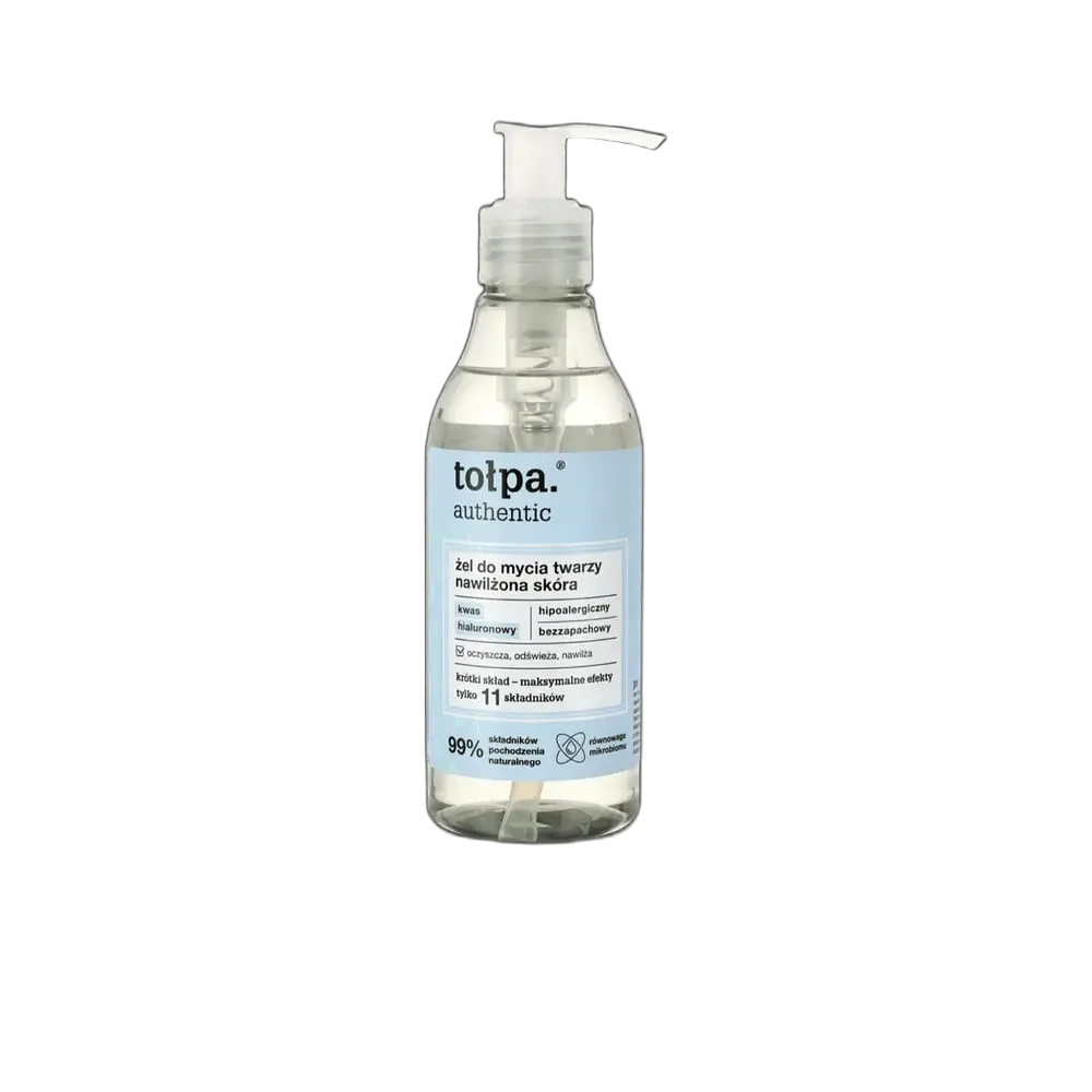 Tołpa Authentic Moisturizing Face Wash Gel with hyaluronic acid and lactic acid for hydration