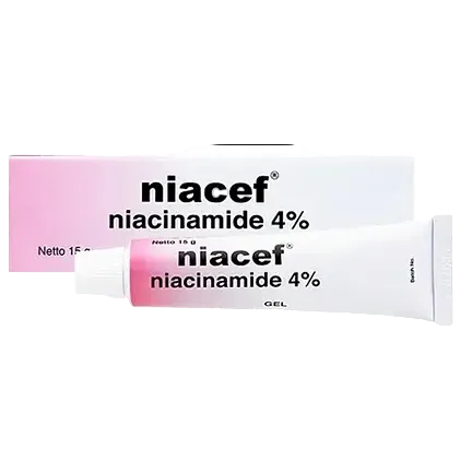 Niacef Niacinamide 4% Gel prescription acne treatment for inflammatory acne and redness