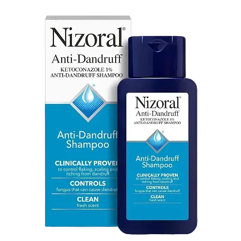 Nizoral Anti-Dandruff Shampoo with 1% ketoconazole for dandruff control and scalp treatment