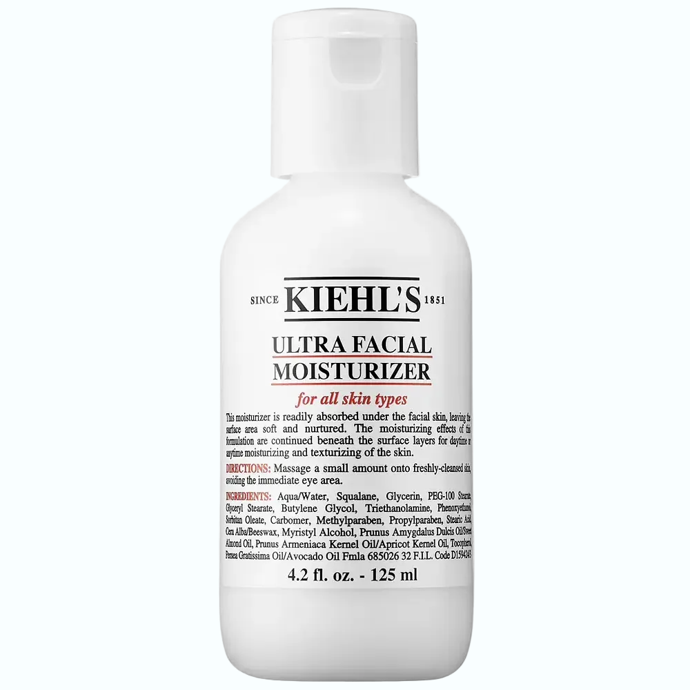 Kiehl's Ultra Facial Moisturizer lightweight daily hydration for all skin types fragrance-free formula