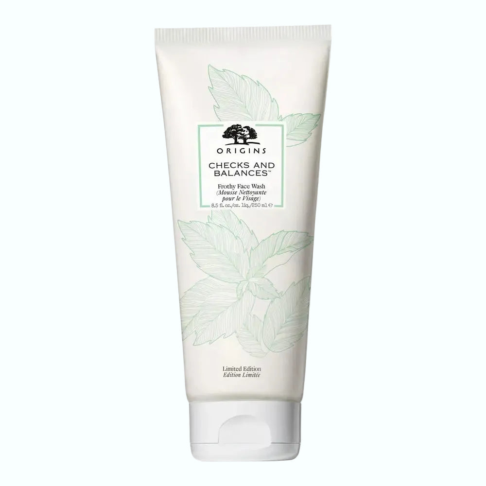 Origins Checks And Balances Frothy Face Wash for combination skin with gentle foaming formula