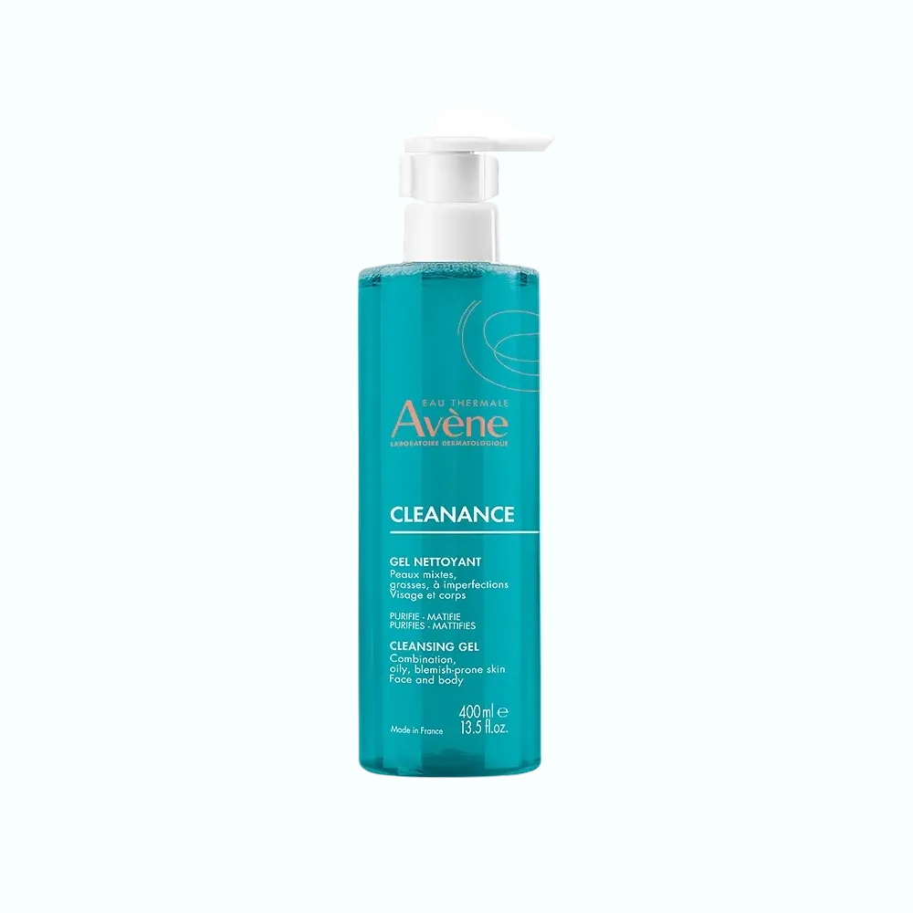 Avène Cleanance Cleansing Gel face cleanser with AHA and zinc for oily, acne-prone skin