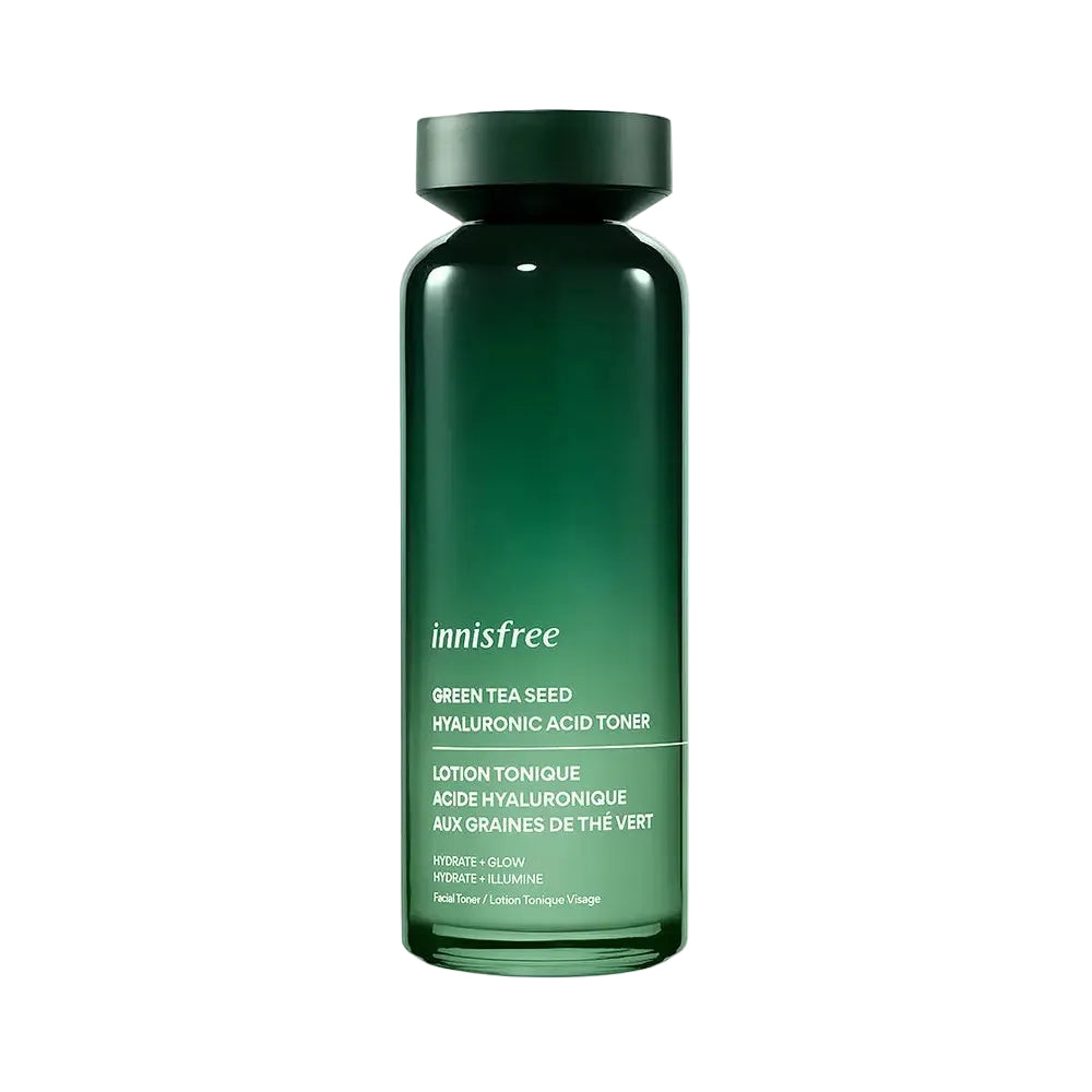 innisfree Green Tea Seed Hyaluronic Acid Toner for deep hydration and skin barrier support