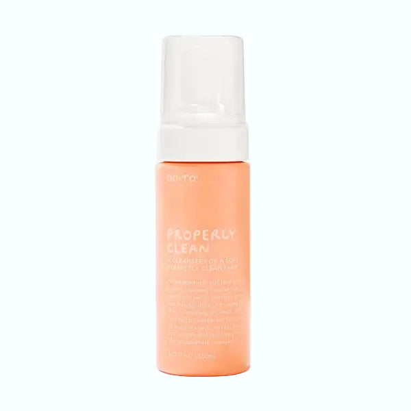 Go-To Skincare Properly Clean facial cleanser mousse for gentle cleansing and acne-prone skin