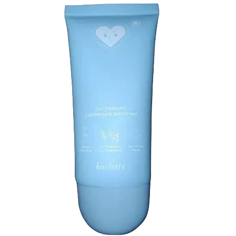 Harlette Oat Probiotic Lightweight Sunscreen SPF 50 PA++++ for sensitive skin with no white cast
