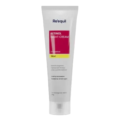 Re'equil 0.1% Retinol Night Cream for anti-aging, wrinkle reduction and skin firming