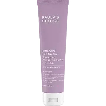 Paula's Choice Extra Care Non-Greasy Sunscreen SPF 50 water-resistant face and body sun protection