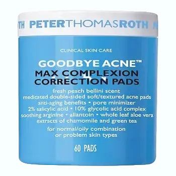 Peter Thomas Roth Max Complexion Correction Pads with salicylic acid and glycolic acid for acne and pores