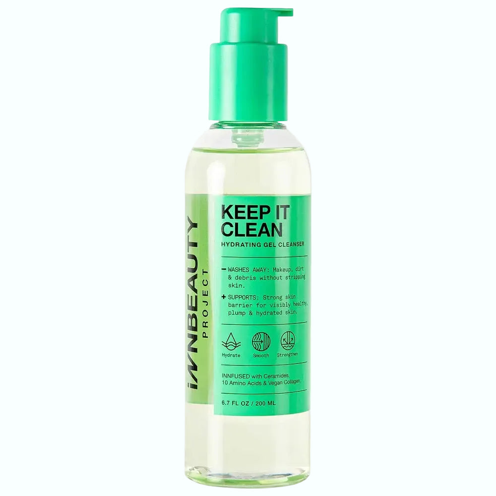 iNNBEAUTY PROJECT Keep It Clean Hydrating Gel Cleanser with ceramides and amino acids for all skin types