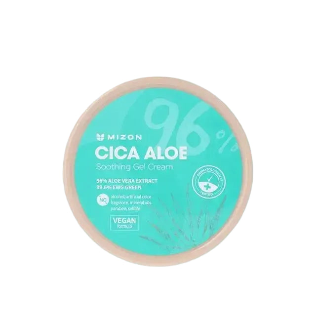 Mizon Cica Aloe 96% Soothing Gel Cream for sensitive skin hydration and soothing