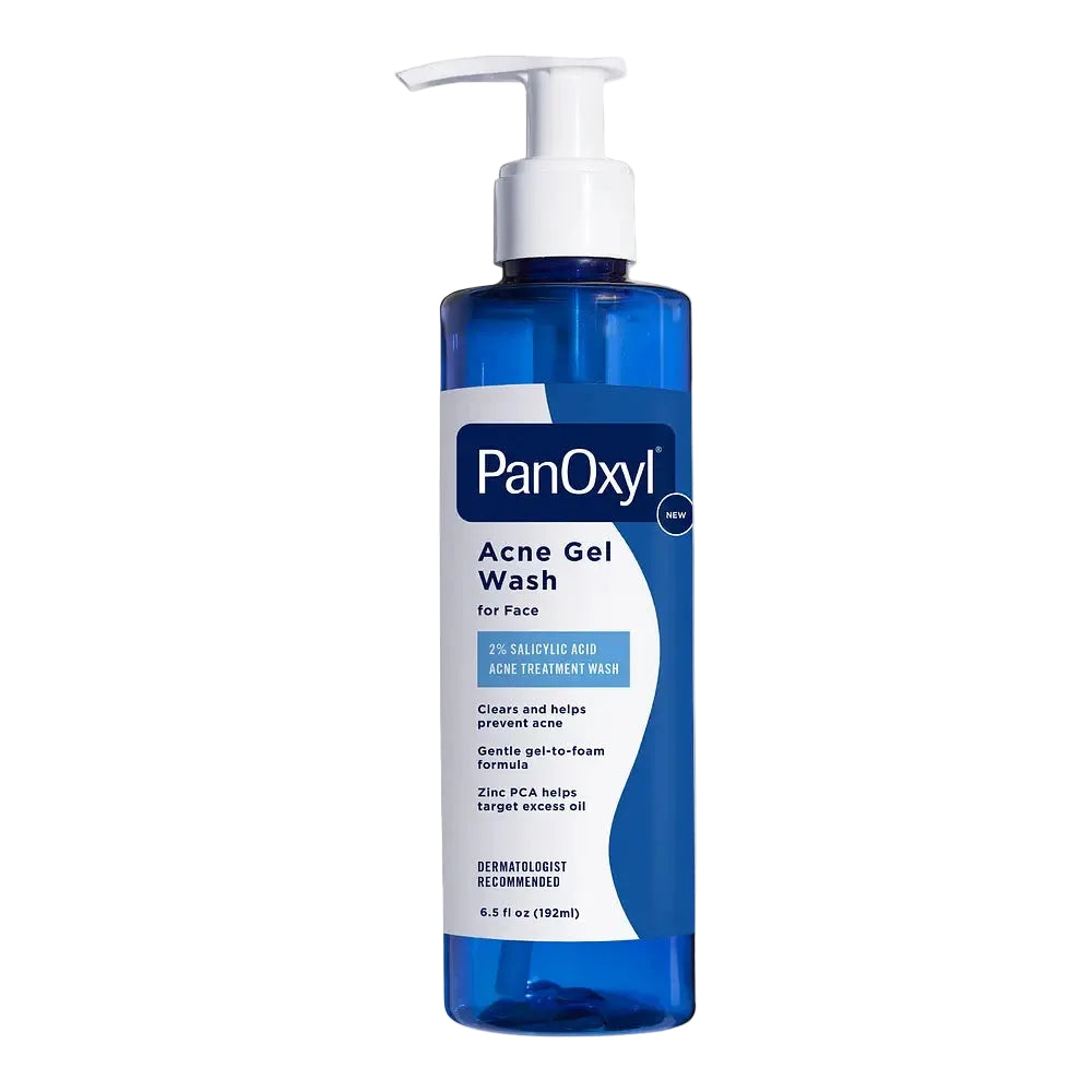 PanOxyl Acne Gel Wash with 2% salicylic acid for clearing acne and preventing breakouts