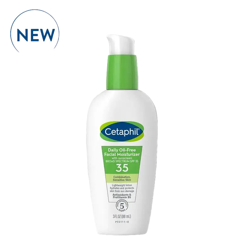 Cetaphil Daily Oil-Free Moisturizer SPF 35 for sensitive combination skin hydration and sun protection