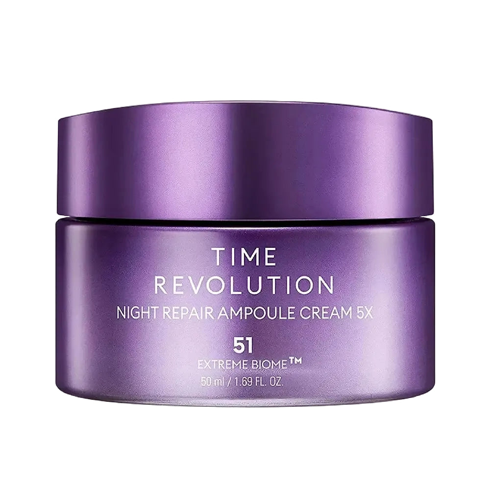 Missha Time Revolution Night Repair Ampoule Cream 5X overnight moisturizer with fermented probiotics