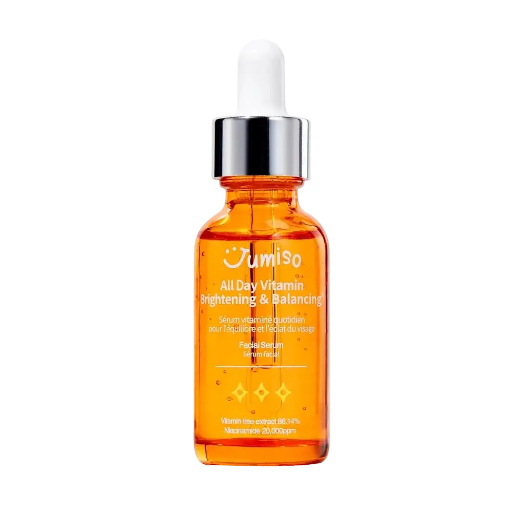 JUMISO All Day Vitamin Brightening Balancing Facial Serum with niacinamide and vitamin C for radiant skin