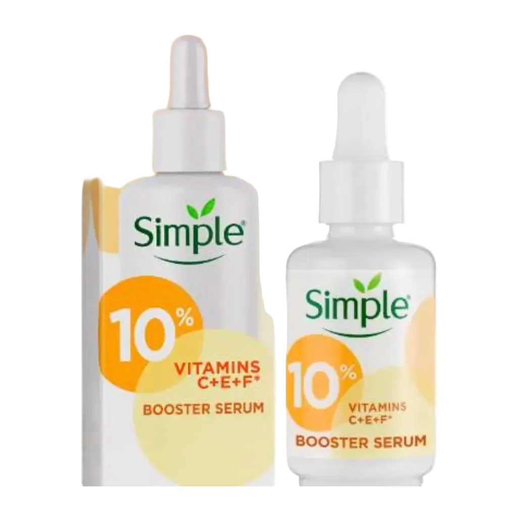 Simple Skincare Booster Serum 10% Vitamins C E F brightening serum for all skin types