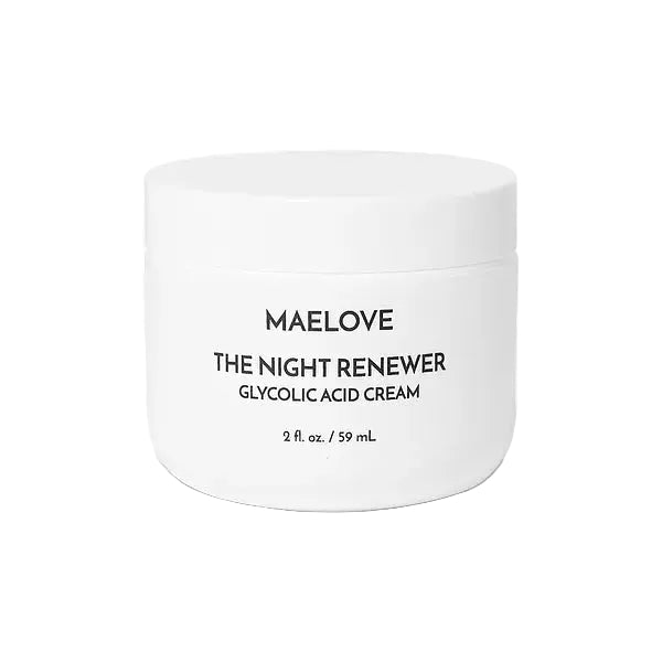 Maelove The Night Renewer 10% Glycolic Acid Night Cream for anti-aging and skin renewal
