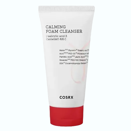 COSRX AC Collection Calming Foam Cleanser for acne-prone skin with salicylic acid