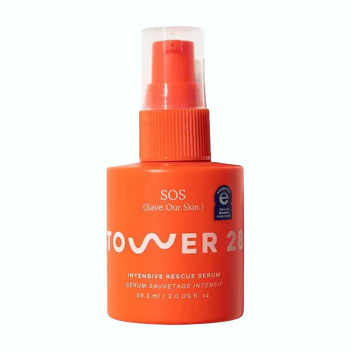 Tower 28 Beauty SOS Intensive Rescue Serum with hypochlorous acid for redness and sensitive skin relief