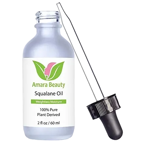 Amara Beauty Squalane Oil Moisturizer 100% pure plant derived for face body skin and hair