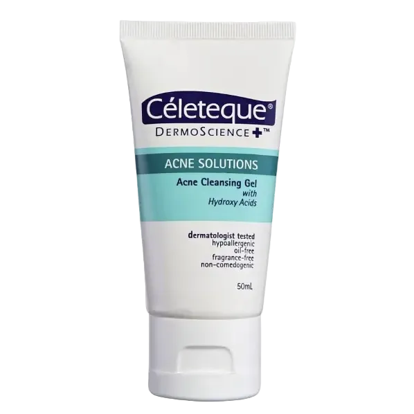 Celeteque Acne Cleansing Gel with salicylic acid for acne-prone oily skin