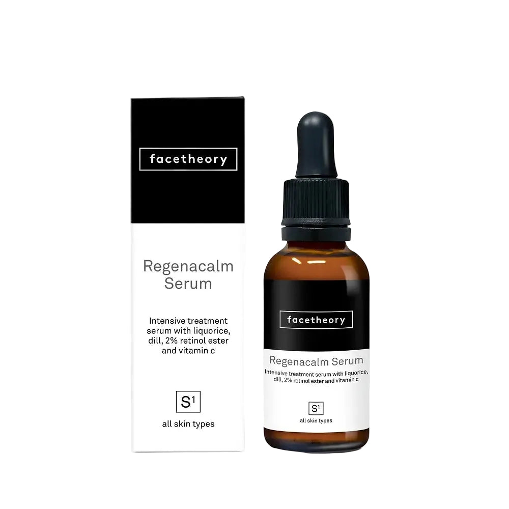 FaceTheory Regenacalm 2% Retinol and Vitamin C Serum for anti-aging, fine lines, and brightening