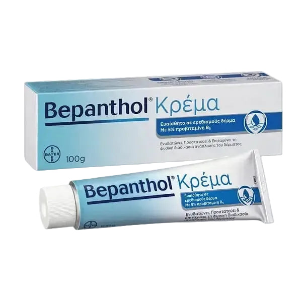 Bepanthol Cream for Sensitive Skin with provitamin B5 for hydration and barrier repair
