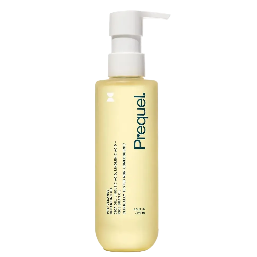 Prequel Pre-Gleanse Cleansing Oil with cica for gentle makeup removal and double cleansing