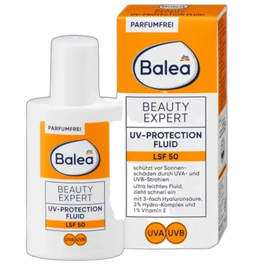 Balea Beauty Expert UV-Protection Fluid SPF 50 lightweight sunscreen for sensitive skin and daily UV defense