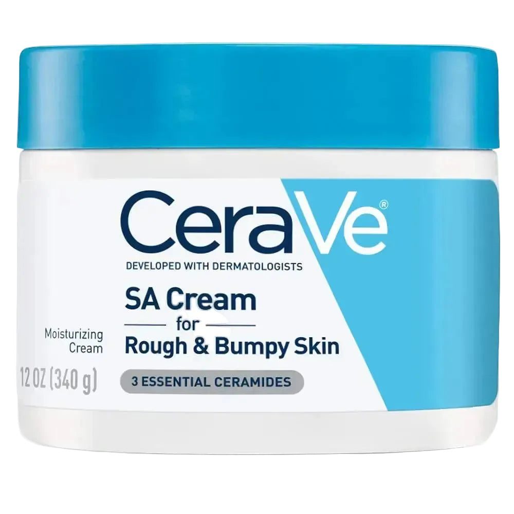 CeraVe SA Cream for Rough & Bumpy Skin with salicylic acid to exfoliate and smooth texture