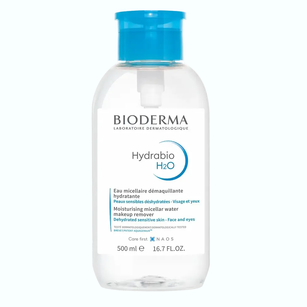 Bioderma Hydrabio H2O Micellar Water for dehydrated sensitive skin makeup removal and hydration