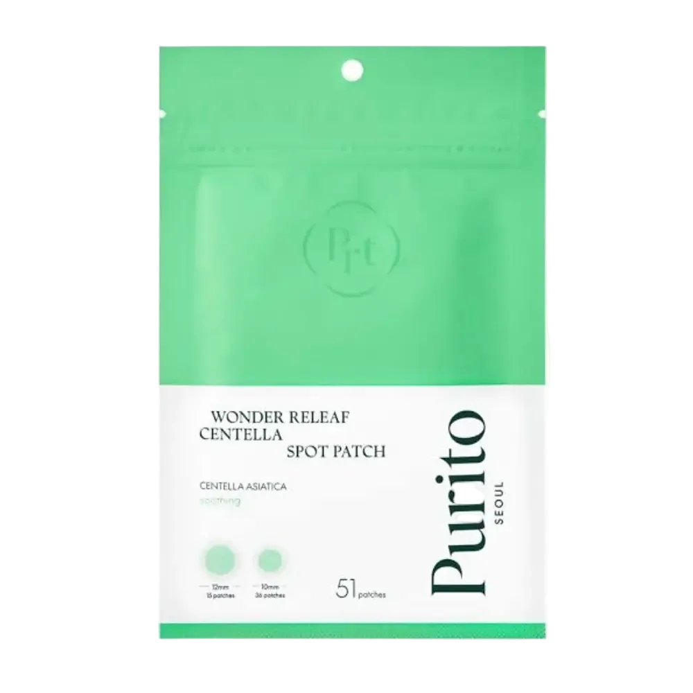 Purito Wonder Releaf Centella Spot Patch for acne-prone sensitive skin soothing and blemish recovery