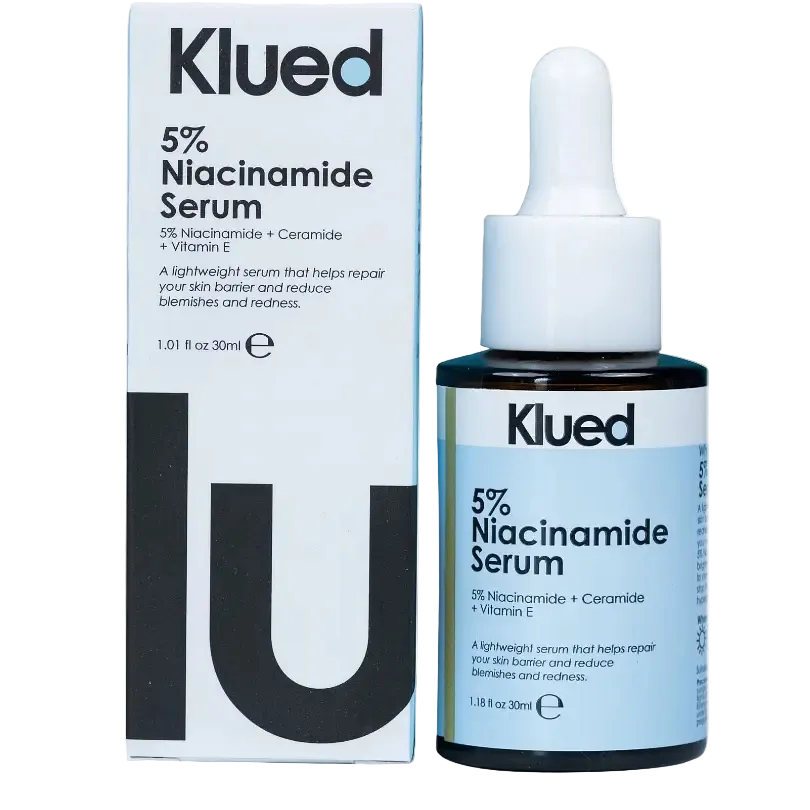 Klued 5% Niacinamide Serum for brightening, barrier repair, and hydration