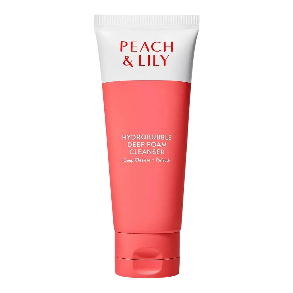 Peach & Lily Hydrobubble Deep Foam Cleanser for gentle deep cleansing with hydrating bubbles