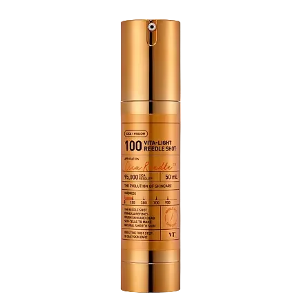 VT Cosmetics Vita-Light Reedle Shot 100 brightening serum with Vitamin C and Cica Reedle for radiant skin