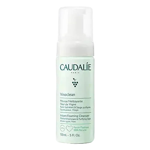 Caudalie Vinoclean Instant Foaming Cleanser gentle cleanser for all skin types with grape extract and chamomile