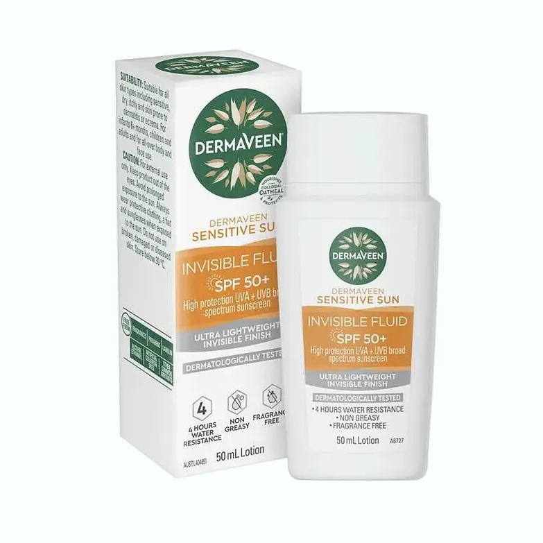 Dermaveen Sensitive Sun Invisible Fluid SPF 50+ ultra-lightweight sunscreen for sensitive and dry skin