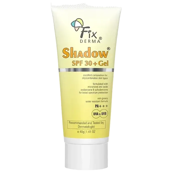 Fixderma Skincare Shadow SPF 30+ Gel lightweight sunscreen for oily and acne-prone skin
